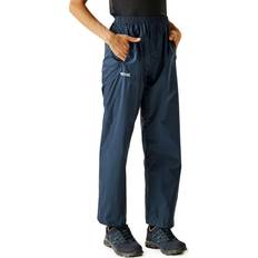 Blå - Polyester Regnbukser Regatta Women's Pack It Waterproof Overtrousers - Midnight