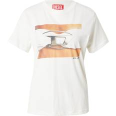Diesel Beige T-shirts & Toppe Diesel Shirts 'REGS' camel sand lysegrå hvid camel sand lysegrå hvid
