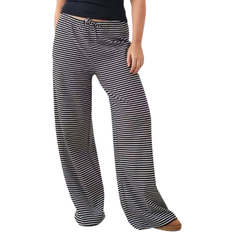 Gina Tricot Bukser Gina Tricot Striped Soft Trousers - Black/White