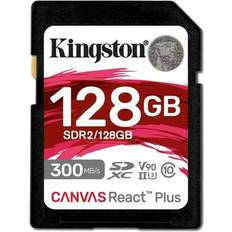 Kingston 128 GB Hukommelseskort Kingston Canvas React Plus SDXC Class 10 UHS-II U3 ​​V90 300/260MB/s 128GB