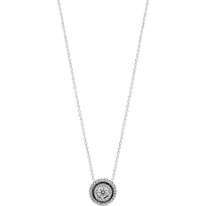 Pandora Kubisk Zirkon - Sølv Halskæder Pandora Sparkling Double Halo Collier Necklace - Silver/Transparent