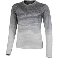 M - Nylon T-shirts Asics Women's Seamless LS Top - Carrier Grey/Glacier Grey
