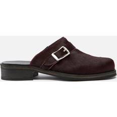 Our Legacy Men's Camion Calf Hair Mules Red