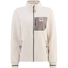 Dame - Hoodies - Høj krave Overdele Kari Traa Women's Rothe Midlayer Fleece Jacket - Light Beige