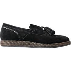 40 ½ - Herre Espadrillos Dolce & Gabbana Black Suede Leather Casual Espadrille Shoes EU44/US11