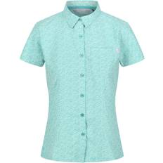 Grøn - Stribede T-shirts Regatta Quick-Dry 'Mindano VI' Short Sleeve Shirt Mint