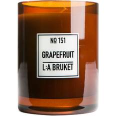 Brun Lysestager, Lys & Dufte L:A Bruket Grapefruit Brown Duftlys 260g
