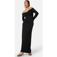 Bubbleroom Dani Soft Off Shoulder Maxi Dress Black