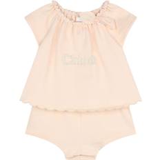 Chloé Logo Romper Lyserød Lyserød months