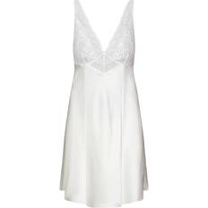 Calvin Klein Silke Nattøj Calvin Klein Silk and Lace Night Dress White