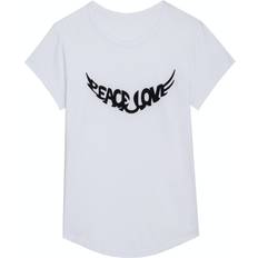 Zadig & Voltaire Dame Tøj Zadig & Voltaire Woop Peace Love Wings T-shirt white