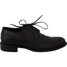 Dolce & Gabbana Oxford Dolce & Gabbana Black Leather Wingtip Oxford Dress Shoes EU40/US7
