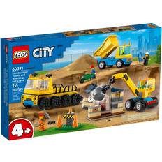Lego Byggepladser Legetøj Lego City Construction Trucks & Wrecking Ball Crane 60391