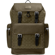 Coach Dame Rygsække Coach Sprint Backpack In Signature Jacquard - Silver/Olive Drab/Utility Green