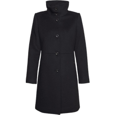 Esprit Dame - Sort Overtøj Esprit New Basic Wool Coat - Black
