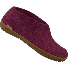 Glerups Lilla Sko Glerups Shoe with Natural Rubber Sole - Black/Cranberry