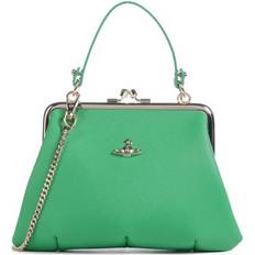 Vivienne Westwood Granny Frame Leather Top Handle Bag Bright Green 01