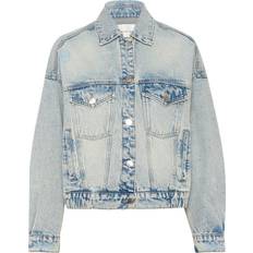 Gestuz Jakker Gestuz Acidagz Jacket Jakker 10908902 Light Blue Acid Wash