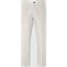 Selected Grå Bukser & Shorts Selected Straight Mads Linen Pants