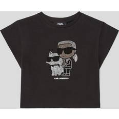 Børnetøj Karl Lagerfeld Girls & Choupette T-shirt, unisex, Black, 10Y 10Y