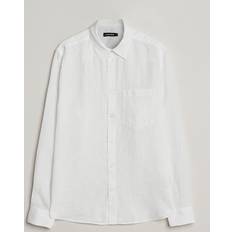J.Lindeberg Skjorter J.Lindeberg Regular Fit Clean Linen Shirt White Weiß Leinenhemd Grösse: