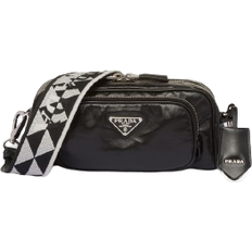 Prada Skind Tasker Prada Nappa Antique Leather Multi Pocket Shoulder Bag - Black