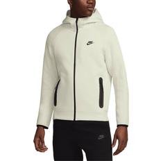 Nike Herre - Hvid Sweatere Nike Men's Sportswear Tech Fleece Windrunner Full Zip Hoodie - Sea Glass/Black