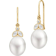 Julie Sandlau Perler Smykker Julie Sandlau Tasha Earrings - Gold/Pearls/Transparent
