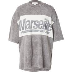Topshop Lange kjoler Tøj Topshop Oversized t-shirt med 'Marseille'-grafik koksgrå vask