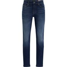 Herre - XXL Jeans BOSS Slim-fit jeans in dark-blue super-stretch denim Dark Blue