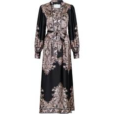 38 - Lange kjoler - Sort Neo Noir Nova Paisley Border Dress - Black