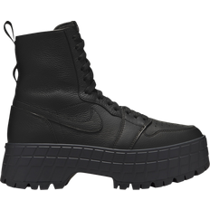 Nike 38 - 5 - Dame Støvler Nike Air Jordan 1 Brooklyn - Black/Flat Pewter