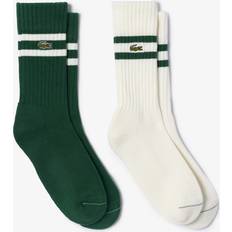 Lacoste Grøn Undertøj Lacoste Unisex ribbed knit socks with contrast stripes Green White