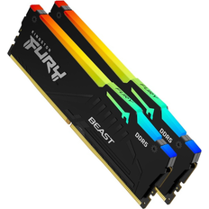Kingston 6000 MHz - 64 GB - DDR5 RAM Kingston Fury Beast RGB Black DDR5 6000MHz 4x16GB ECC (KF560C40BBAK4-64)