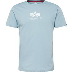 Alpha Industries Blå T-shirts & Toppe Alpha Industries T-Shirt hellblau weiß