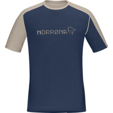 Norrøna T-shirts Norrøna Falketind Equaliser Merino T-Shirt Merino-shirt blå