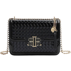 River Island Embossed Woven Satchel Bag - Black