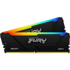 Kingston 32 GB - 3600 MHz - DDR4 RAM Kingston Fury Beast RGB Black DDR4 3600MHz 2x16GB (KF436C18BB2AK2/32)