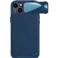Nillkin Apple iPhone 14 Mobilcovers Nillkin CamShield Leather S Case iPhone 14 Plus etui med kameracover blå
