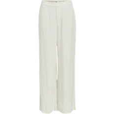 Object Lange kjoler Tøj Object Sanne Aline Linen Blend Wide Leg Trousers - Sandshell