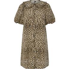 Bomuld Kjoler Pieces Pcnancy Leopard Short Dress - Dove Leo