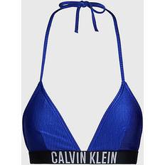 Elastan/Lycra/Spandex - S Bikinitoppe Calvin Klein Triangle Bikini Top Intense Power Blue