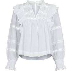 Bomuld Bluser Neo Noir Aurika S Voile Blouse - White