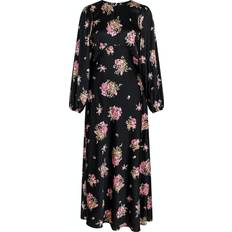 34 - Dame - Lange kjoler - Sort Neo Noir Ilba Flower Bunch Dress - Black