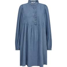 Blå - Dame - Korte kjoler - XL Co'Couture Tituscc Denim Dress - Denim Blue