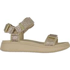 Woden Tekstil Sandaler Woden Line Glitter - Coffee Cream