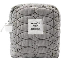 Meraki Mentha Toiletry Bag - Light Grey/Army Green