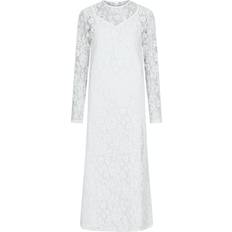 Løs - Slids Kjoler Neo Noir Mary Lace Dress - White