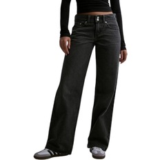 Levi's Dame - L34 Bukser & Shorts Levi's Superlow Jeans - Mic Dropped/Black