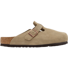 45 ⅓ - Brun - Unisex Sko Birkenstock Boston Soft Footbed Suede Leather - Taupe
